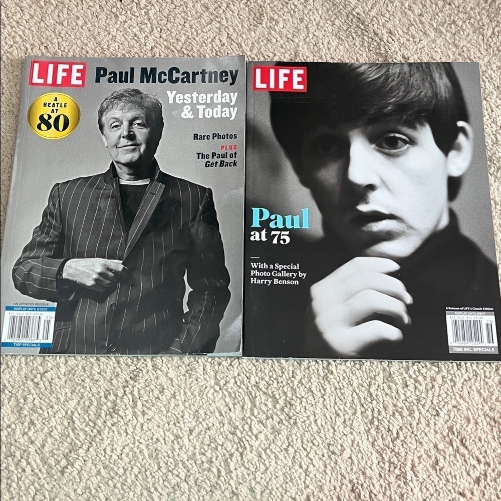 Two Life Magazines - Paul McCartney A Beatles at 80 & Paul at 75